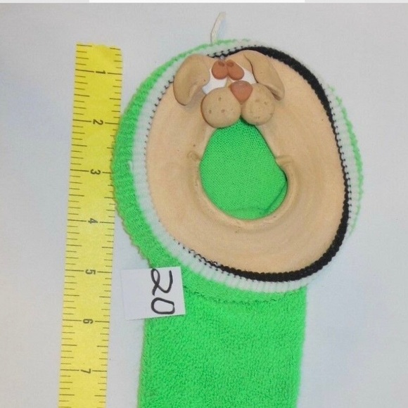 VINTAGE STONEWARE POTTERY DOG FACE COIN SOCK - Picture 2 of 2